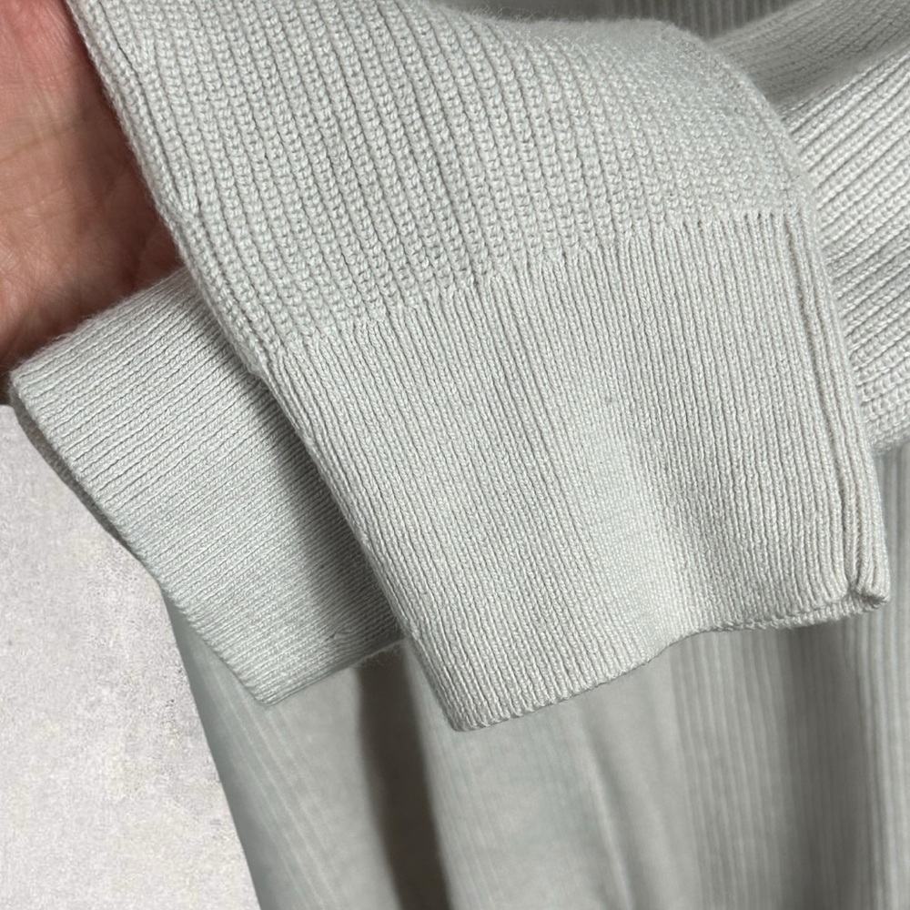 Lululemon Merino Wool Ribbed Long Wrap Sweater Bone Neutral Size 2 Oversized Fit - Picture 7 of 14